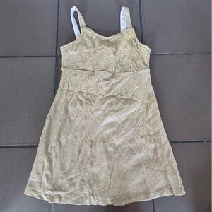 Justice Gold and White Dress